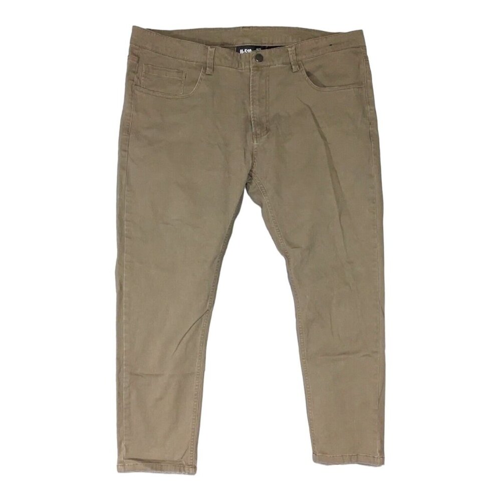NWOT U-510 Under 510 Pants Mens 36x26 Tan Olive Stretch Chino Slim Straight